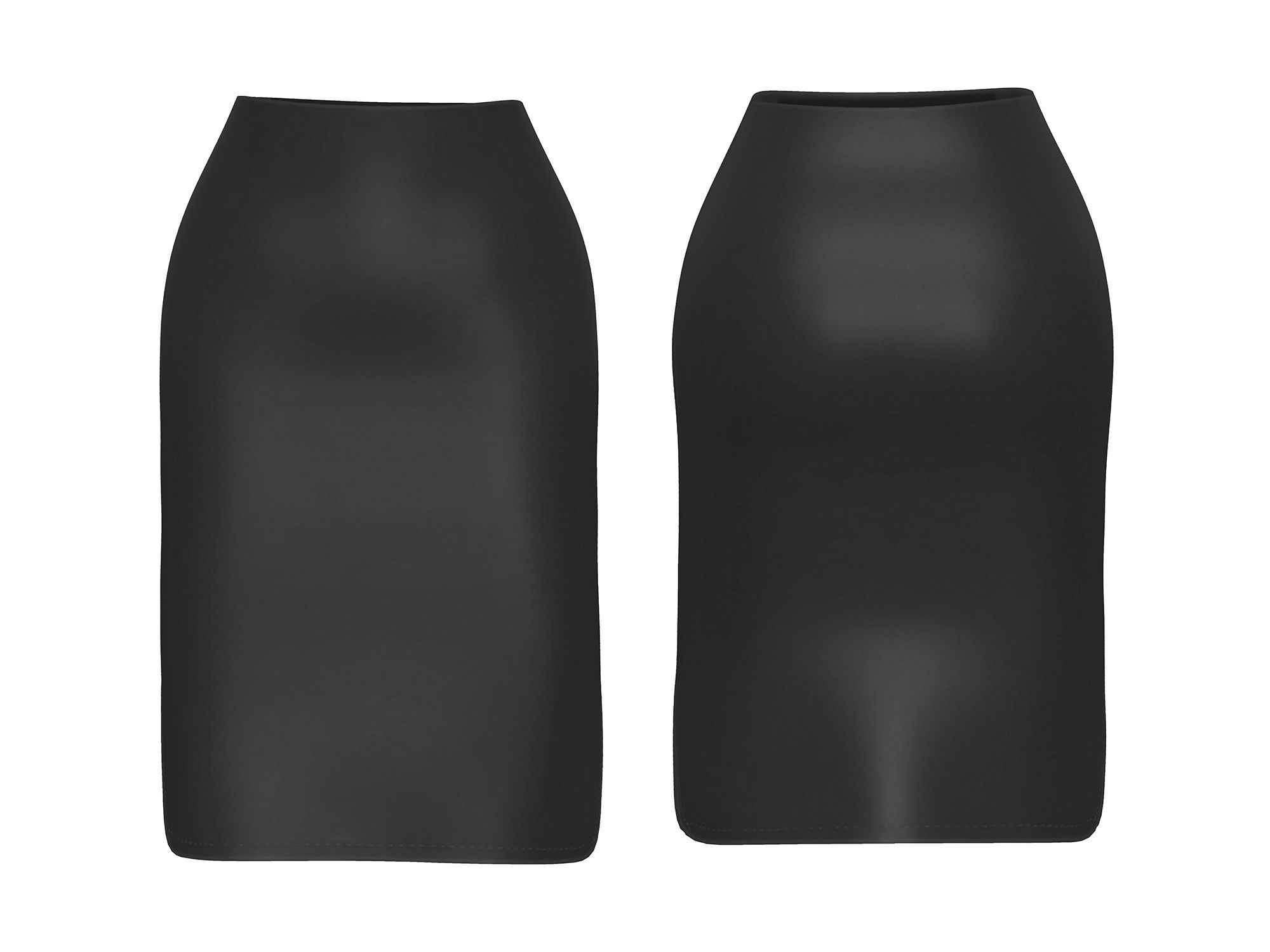 Womens Business Suit With Coat Over Low-poly 3D model_8