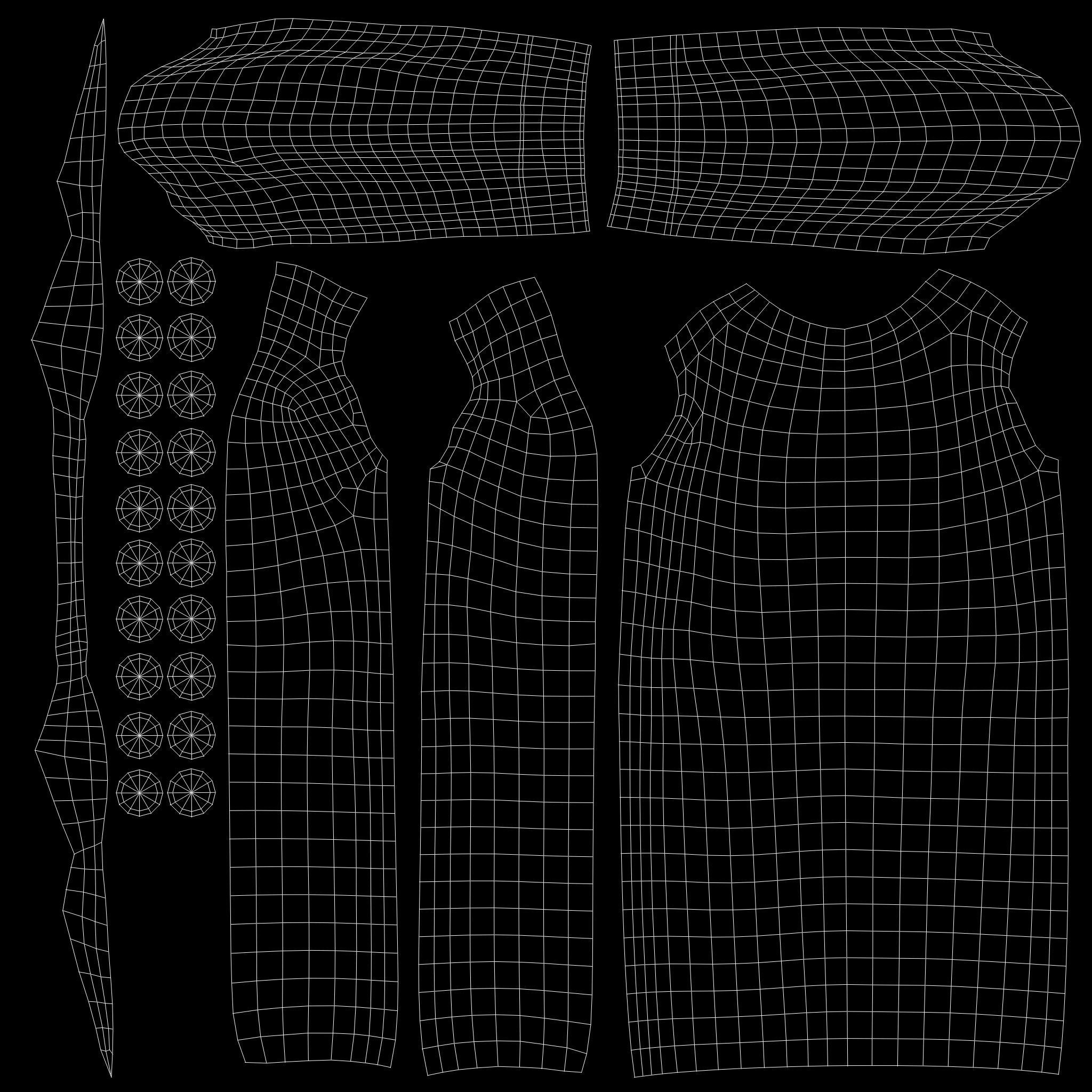 Womens Business Suit With Coat Over Low-poly 3D model_23