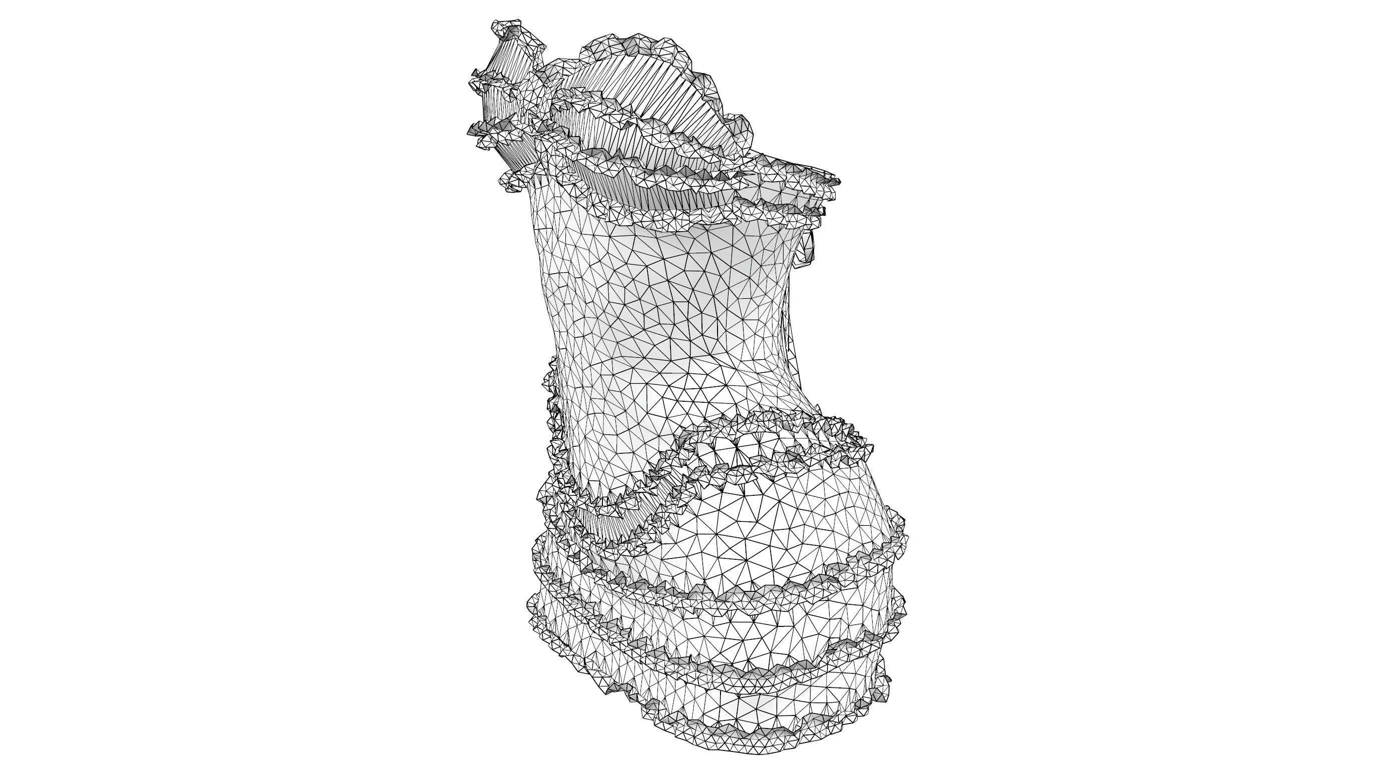 Corset Dress Low-poly 3D model_10