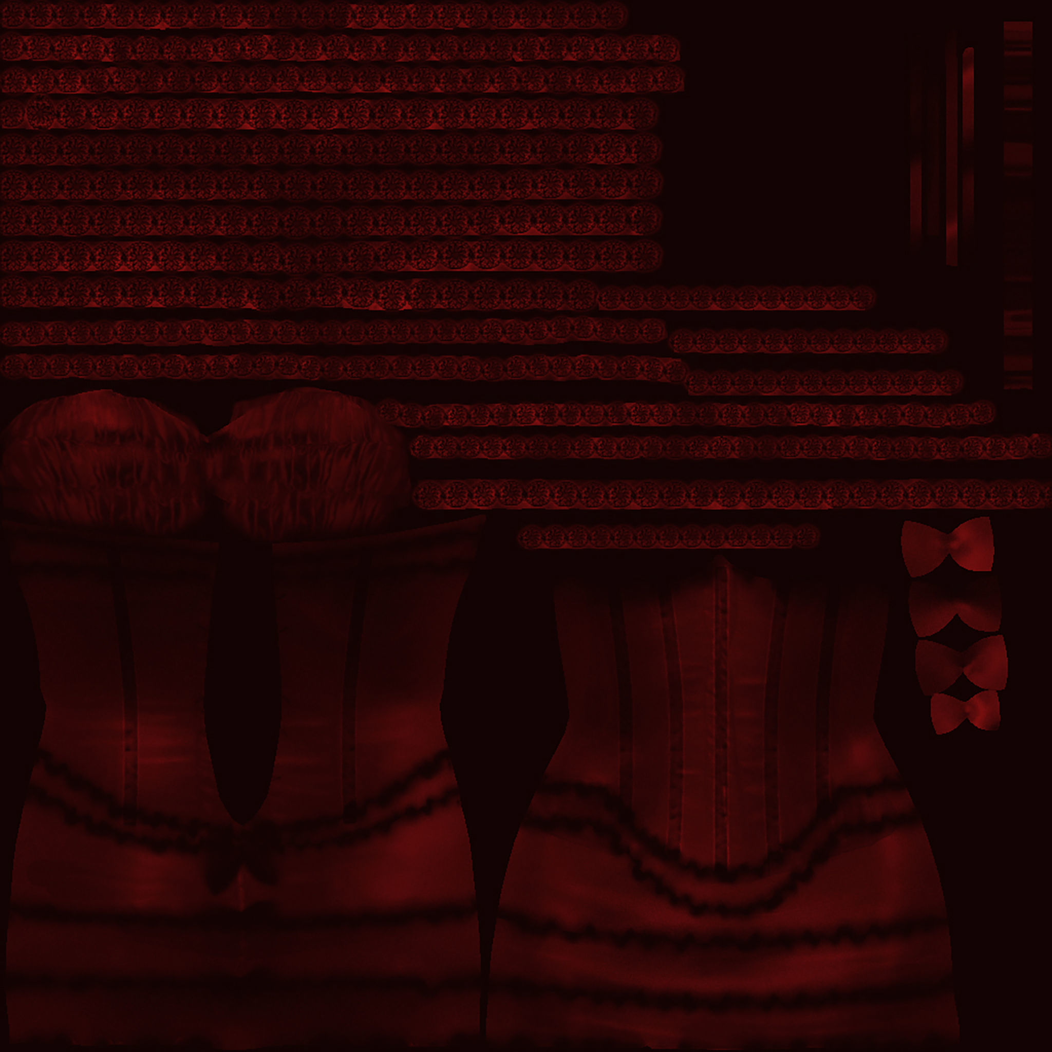 Corset Dress Low-poly 3D model_14