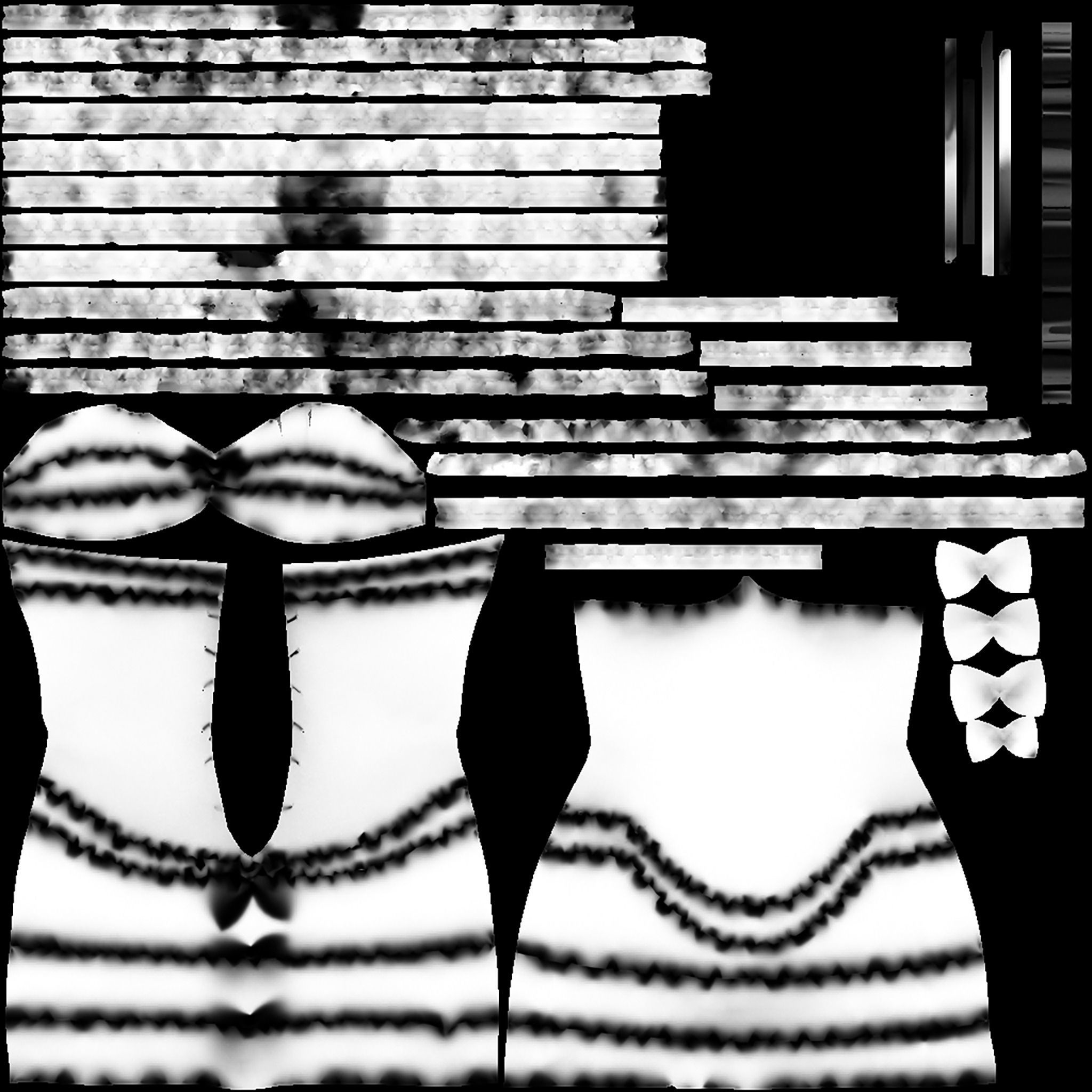 Corset Dress Low-poly 3D model_18