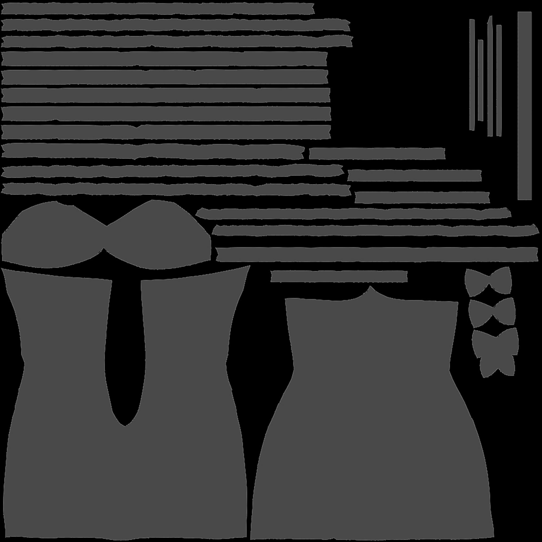 Corset Dress Low-poly 3D model_17