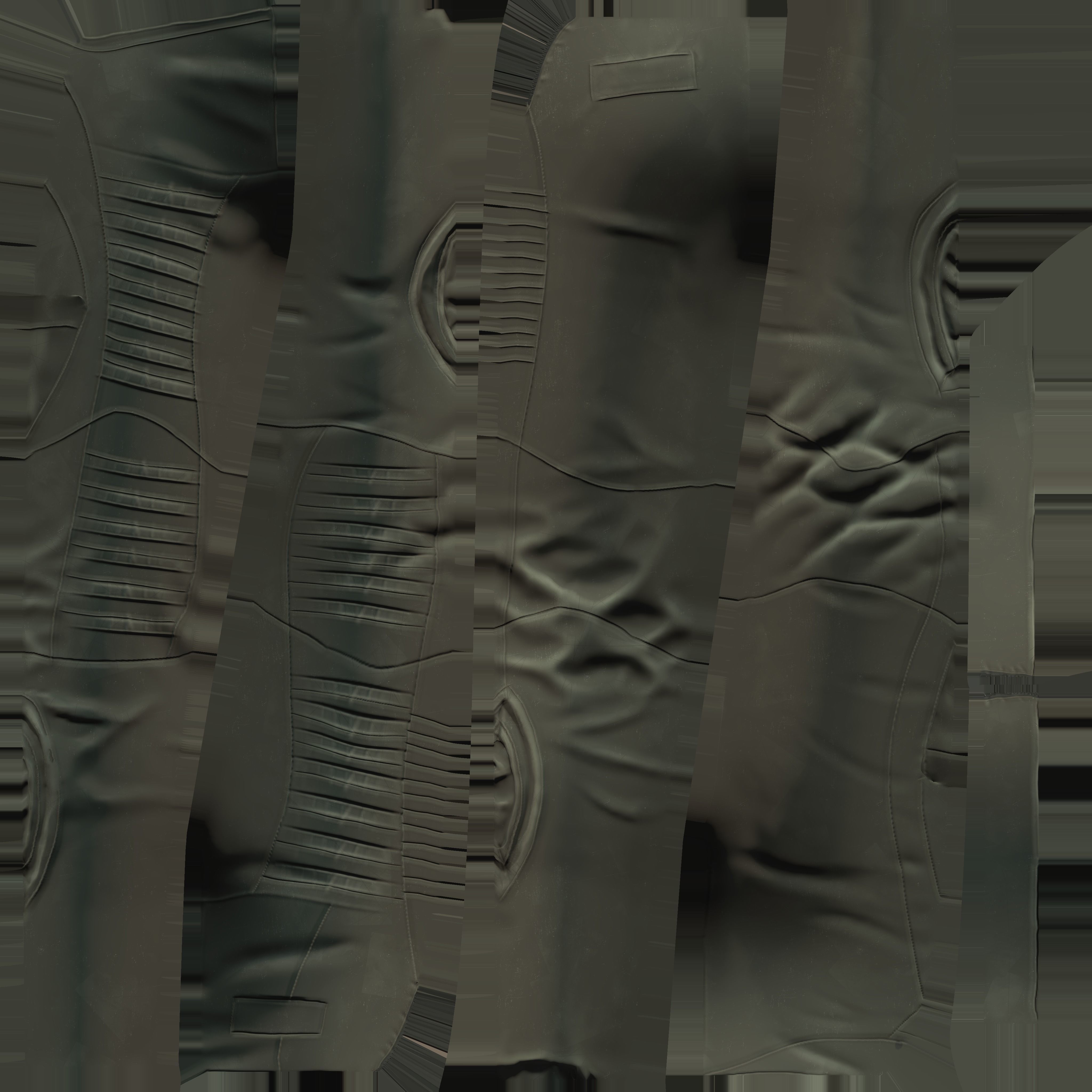 Side Cutout Future Pants Low-poly 3D model_9