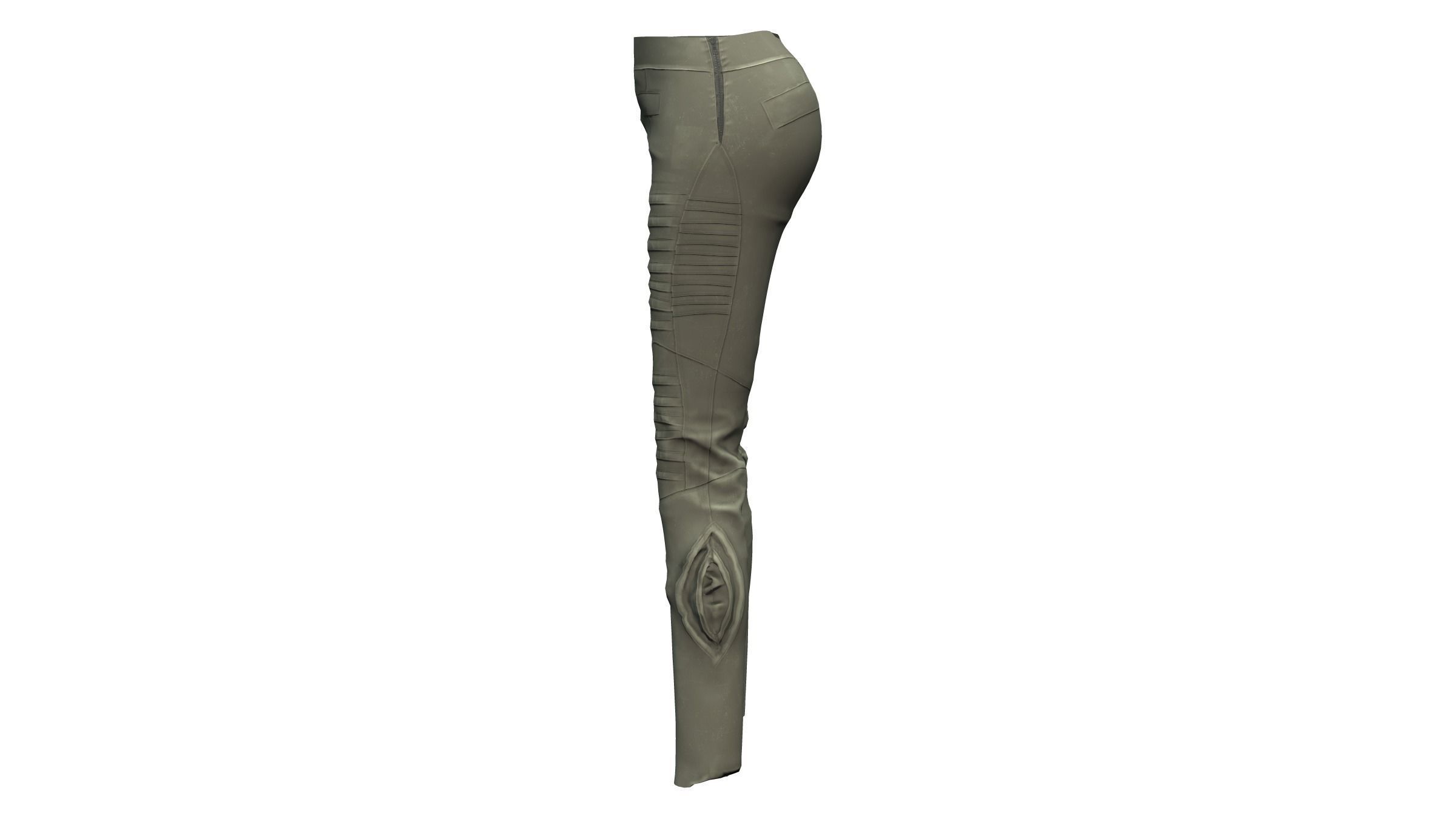 Side Cutout Future Pants Low-poly 3D model_3