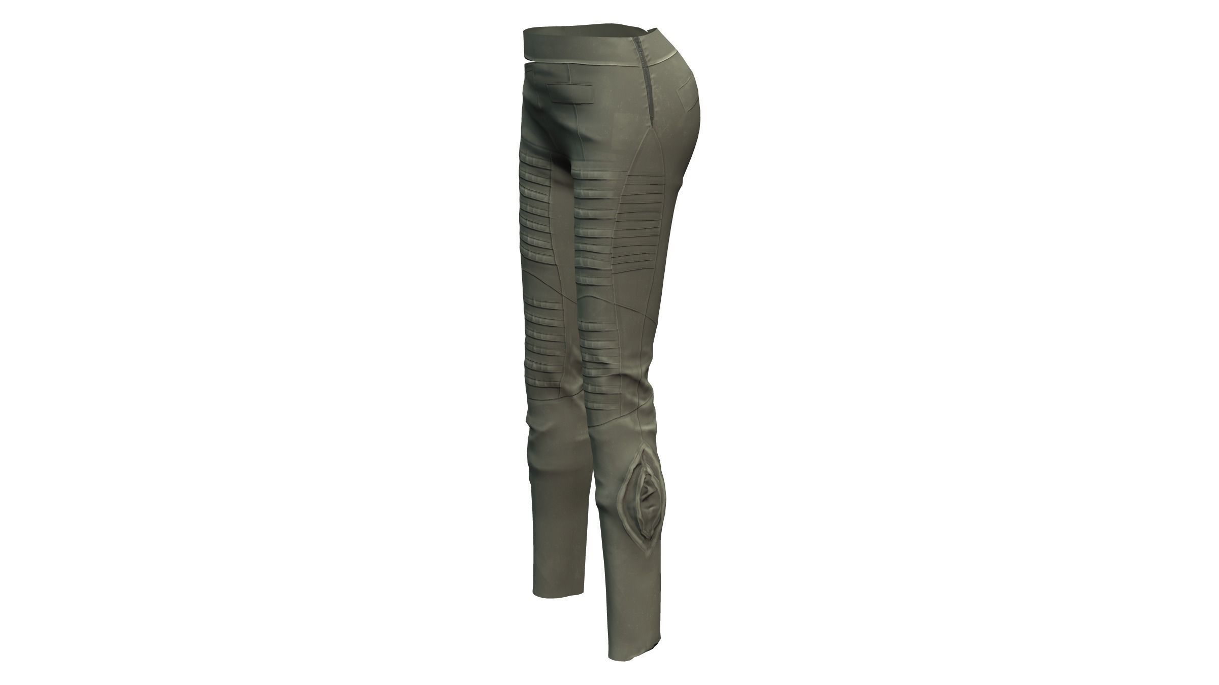 Side Cutout Future Pants Low-poly 3D model_2
