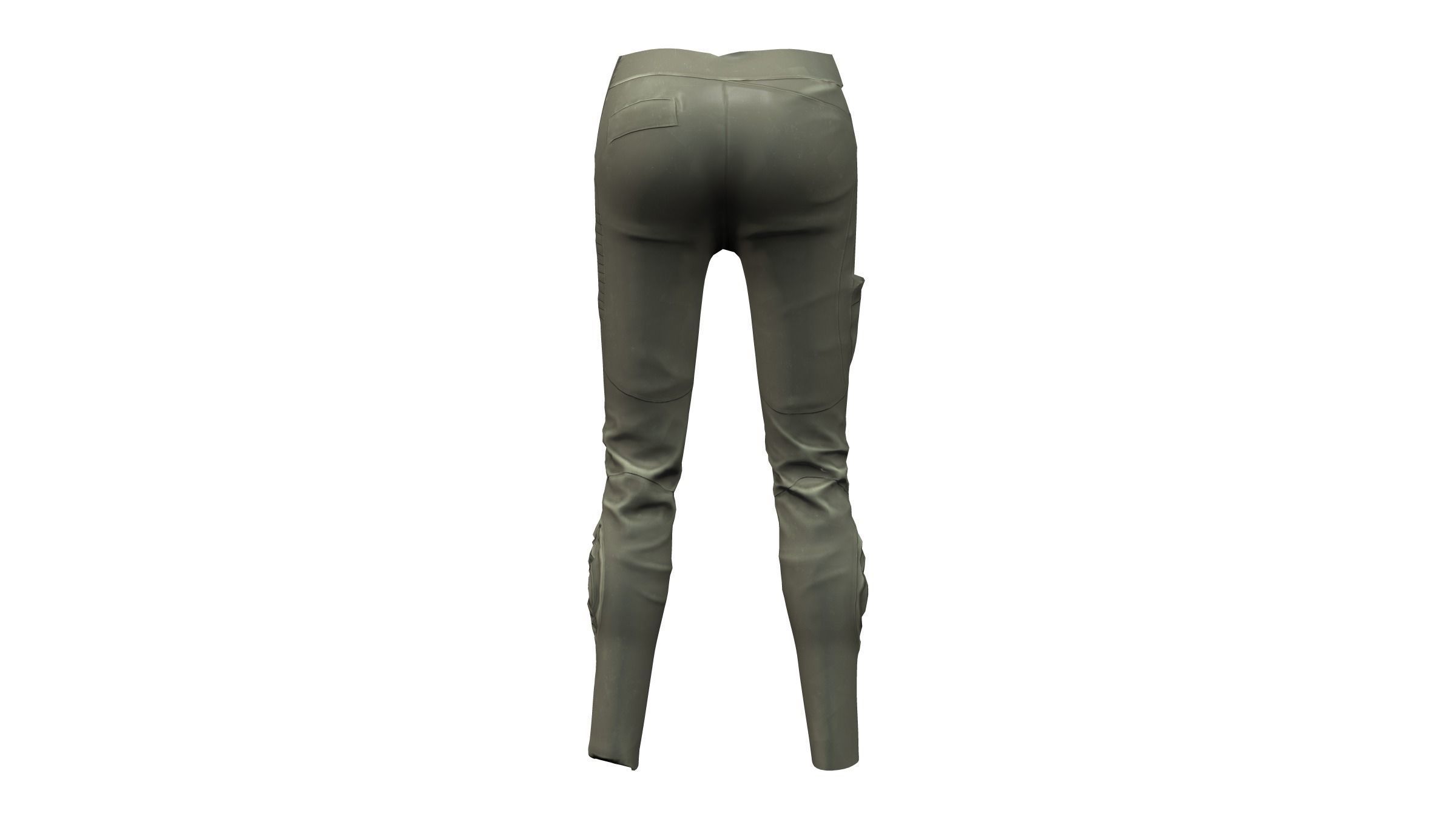 Side Cutout Future Pants Low-poly 3D model_5