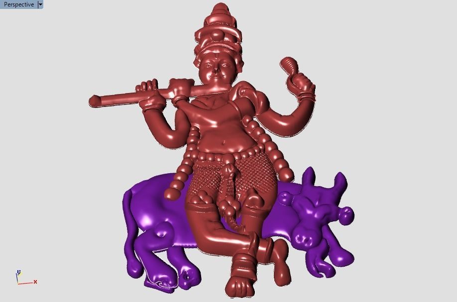 lord krishna pendant Hindu God 3D print model_11