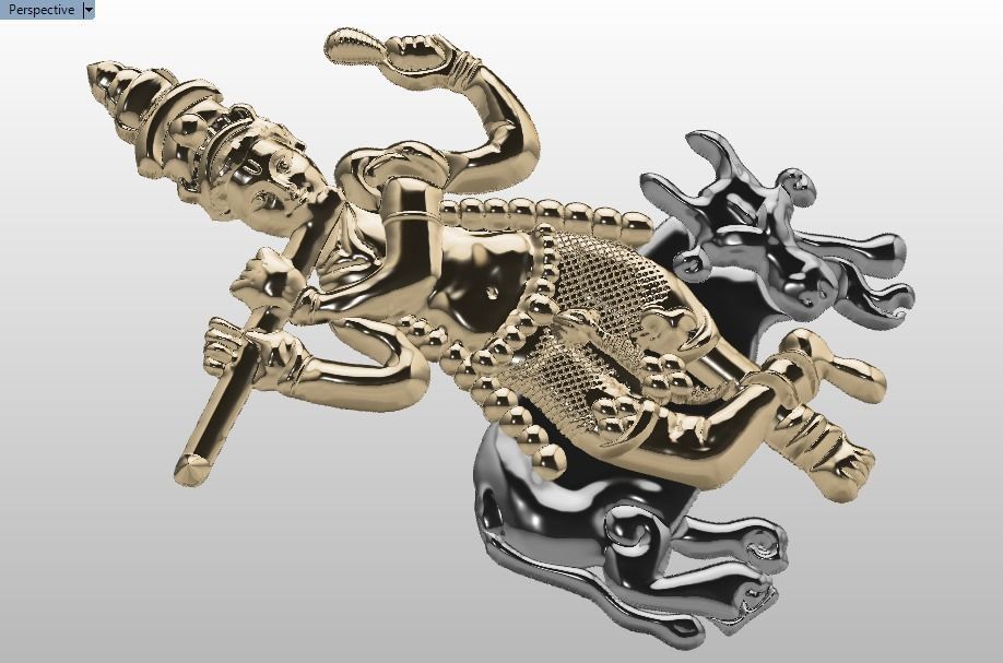 lord krishna pendant Hindu God 3D print model_13