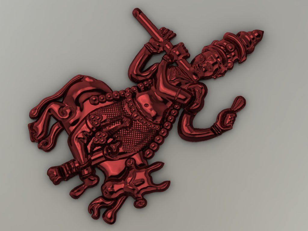 lord krishna pendant Hindu God 3D print model_4