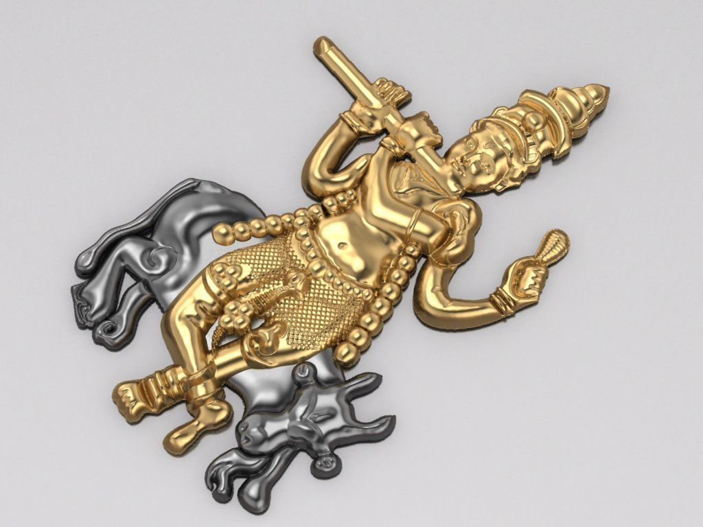 lord krishna pendant Hindu God 3D print model_2