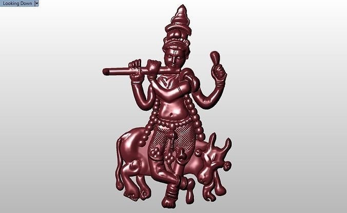 lord krishna pendant Hindu God 3D print model