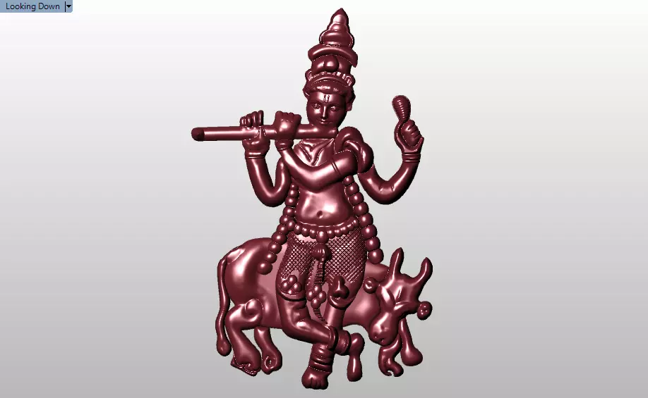 lord krishna pendant Hindu God 3D print model_0