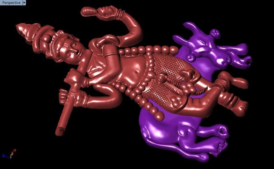 lord krishna pendant Hindu God 3D print model_15