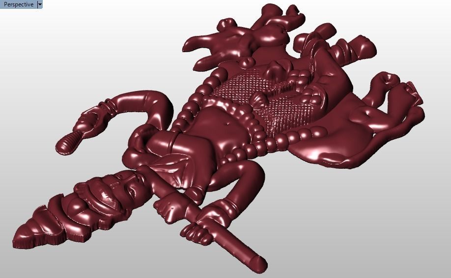 lord krishna pendant Hindu God 3D print model_23