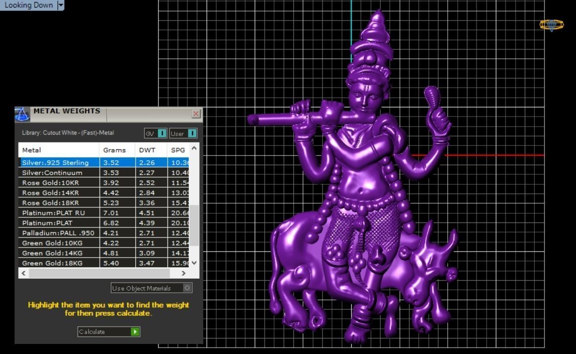 lord krishna pendant Hindu God 3D print model_7