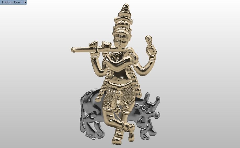 lord krishna pendant Hindu God 3D print model_18