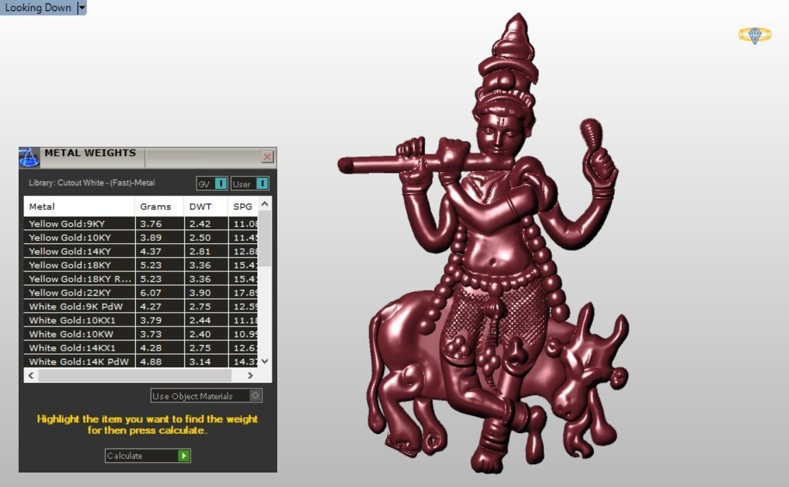 lord krishna pendant Hindu God 3D print model_6