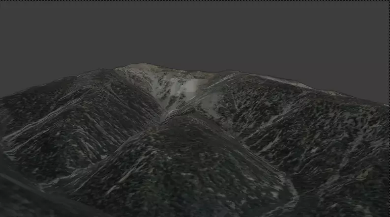 Mountain with trees Free low-poly 3D model