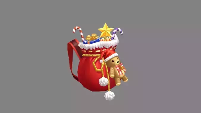 cartoon christmas backpack B - Santa Claus gift bag