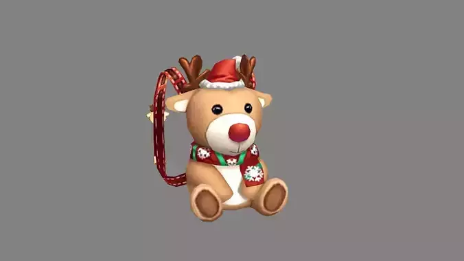 cartoon christmas backpack  - elk doll decoration