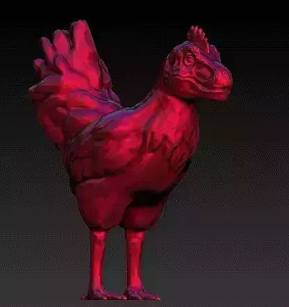 Chikensaurus rooster Free 3D print model