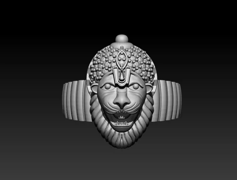 Narasimha Ring 3D print model_0