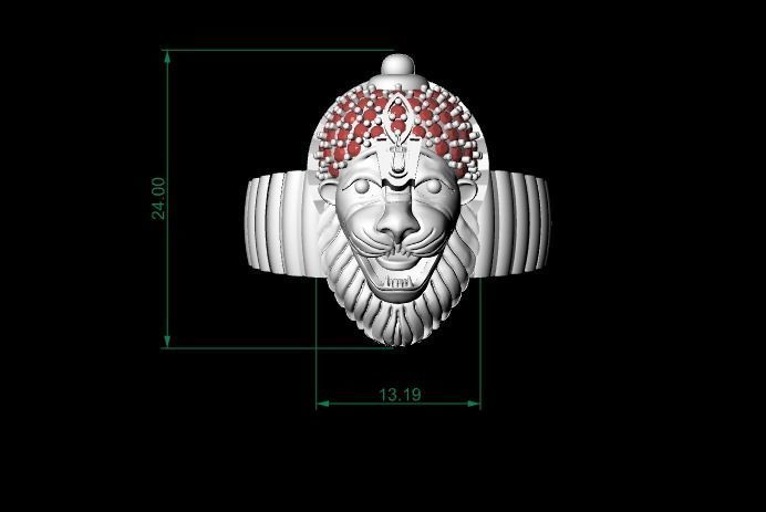 Narasimha Ring 3D print model_2