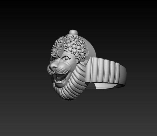 Narasimha Ring 3D print model_1