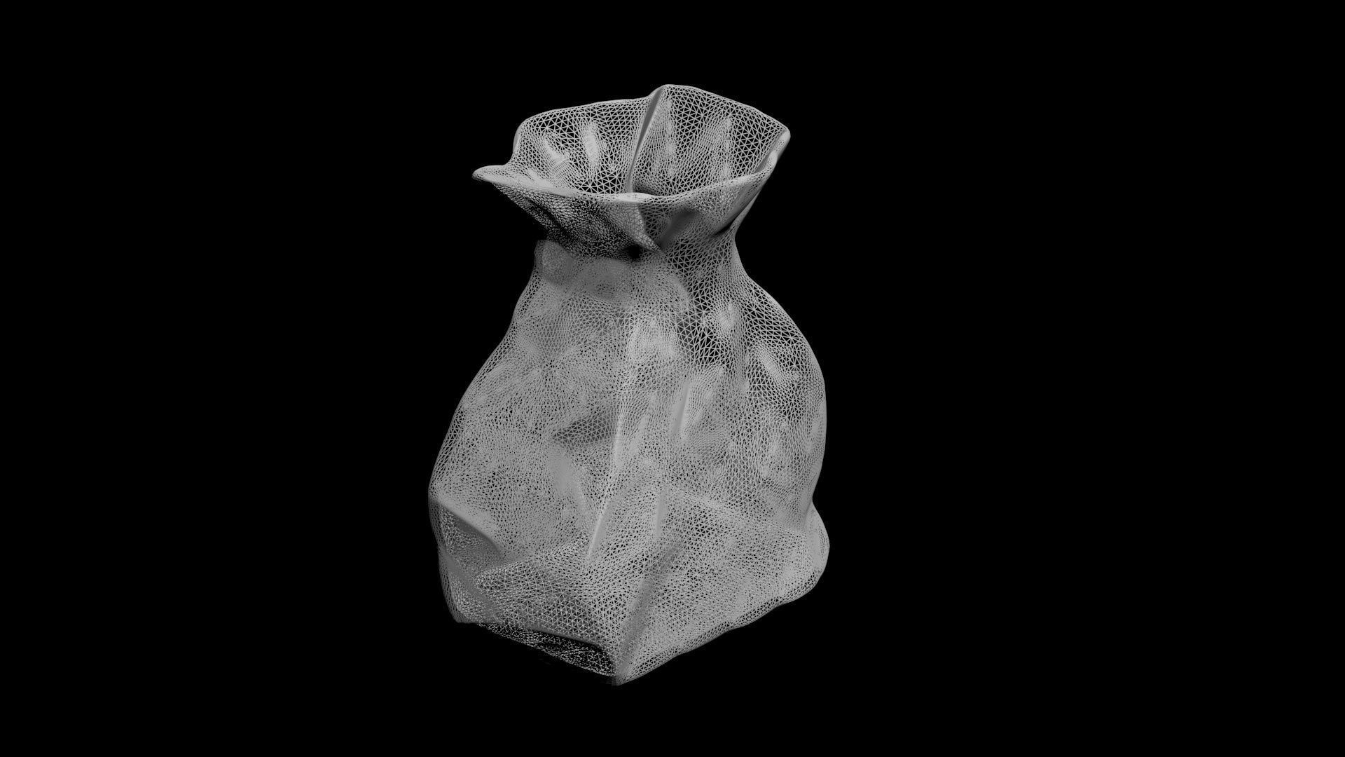 brown paperbag - crumpled 3D print model_14