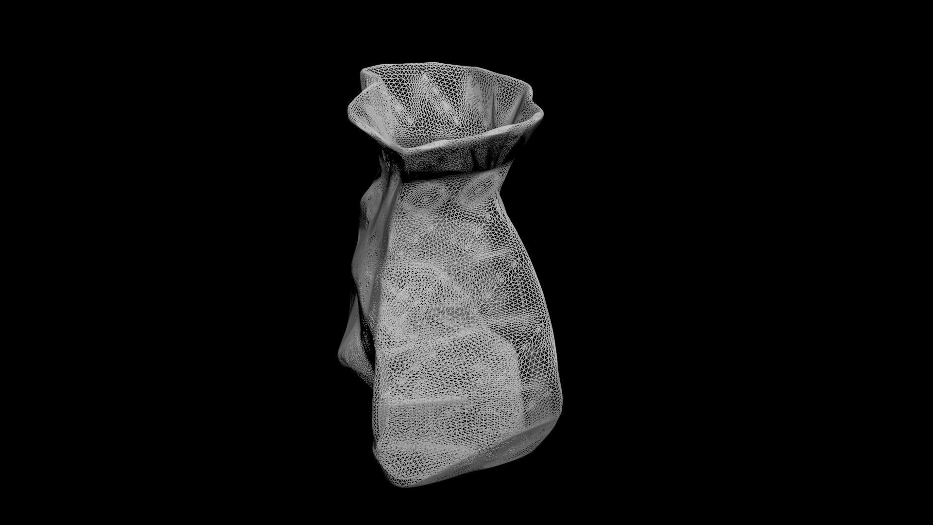 brown paperbag - crumpled 3D print model_11