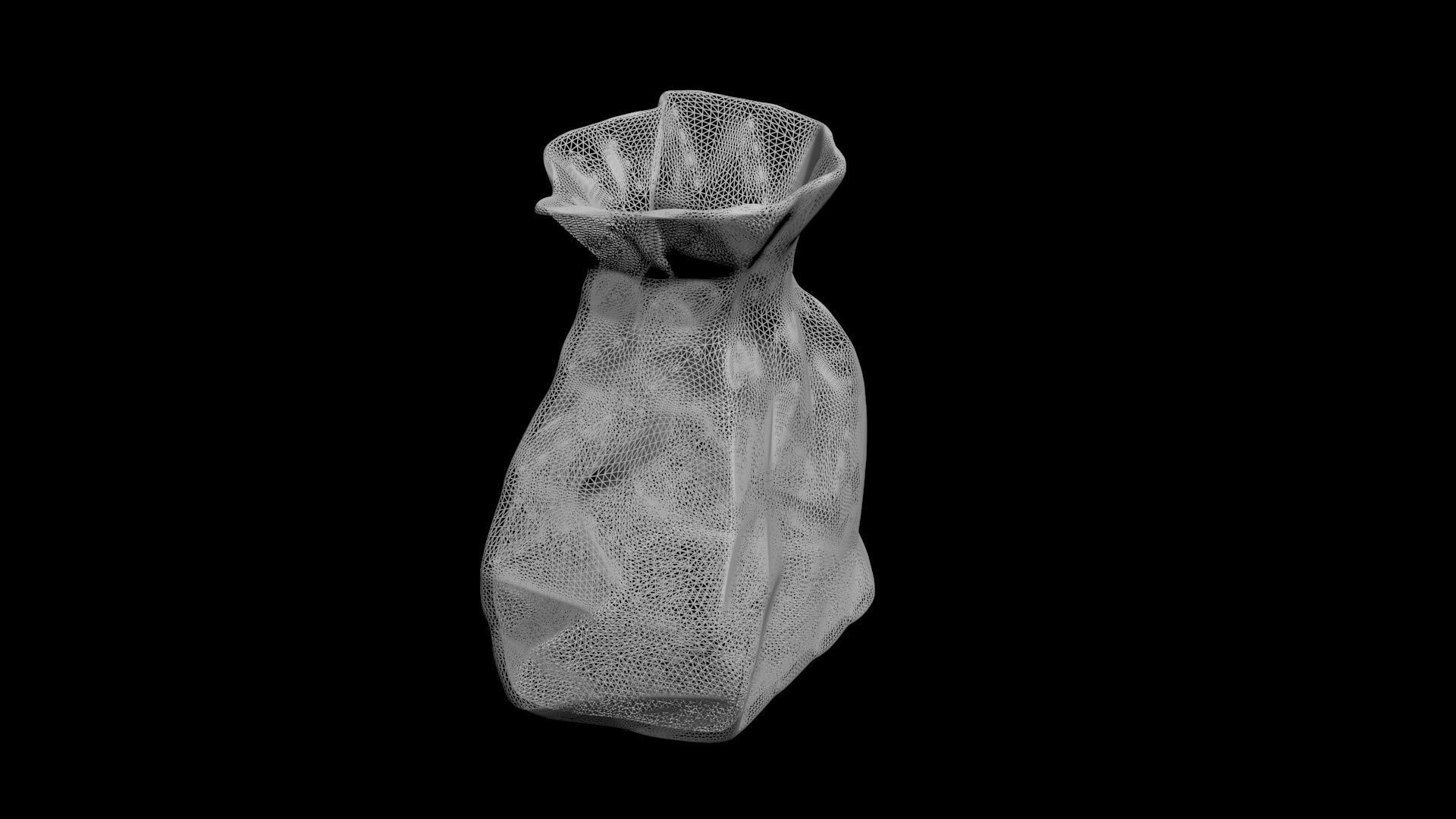 brown paperbag - crumpled 3D print model_13
