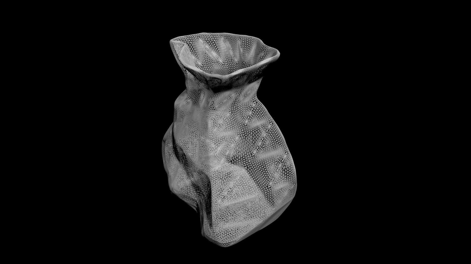 brown paperbag - crumpled 3D print model_10