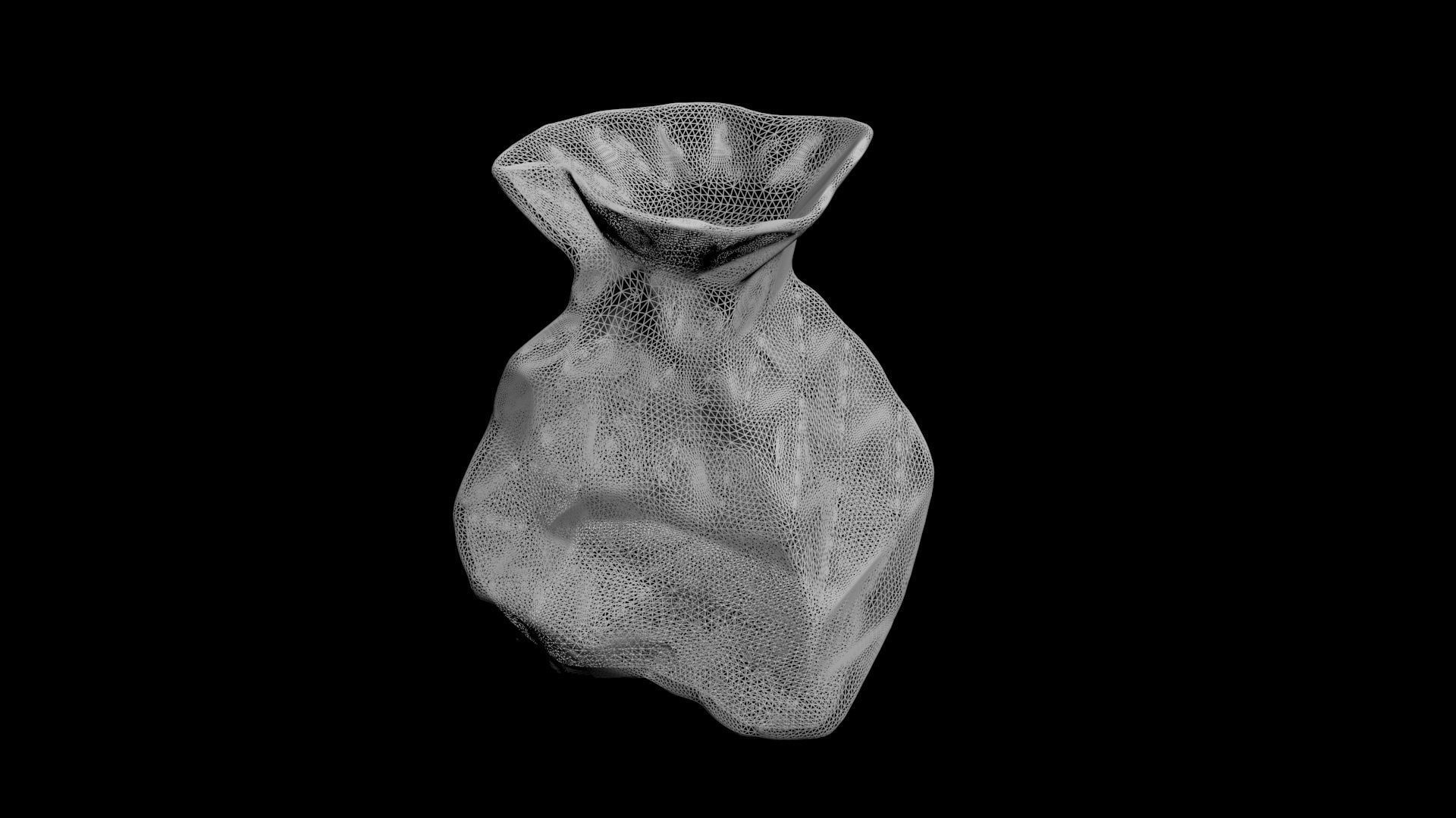 brown paperbag - crumpled 3D print model_8