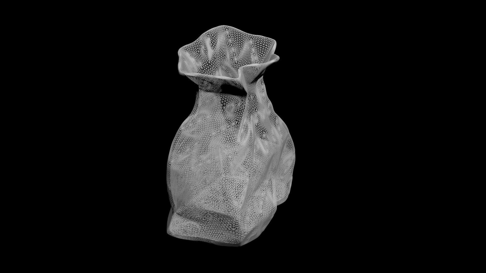 brown paperbag - crumpled 3D print model_23
