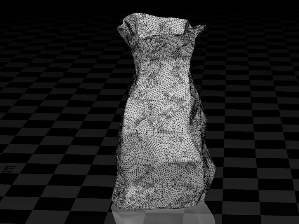 brown paperbag - crumpled 3D print model_29