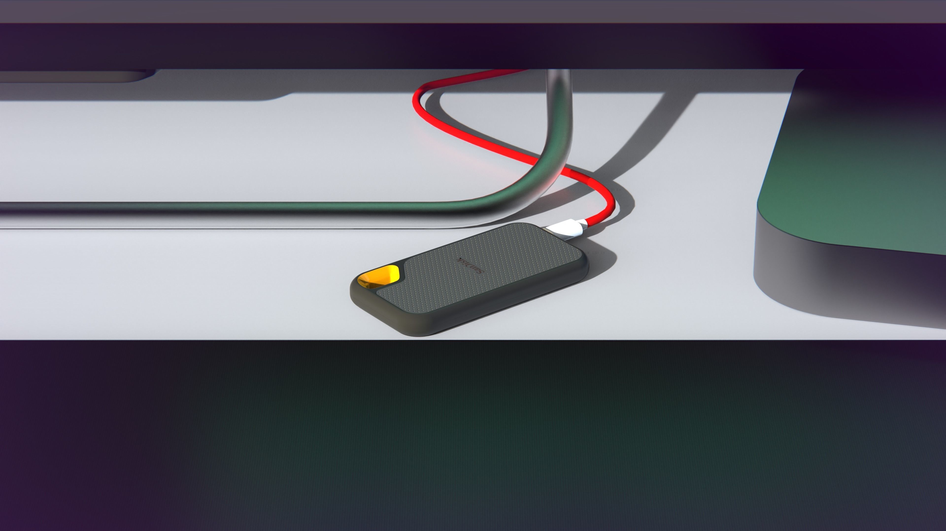 Sandisk Extreme SSD HIgh Poly Model Triangulated 3D model_7