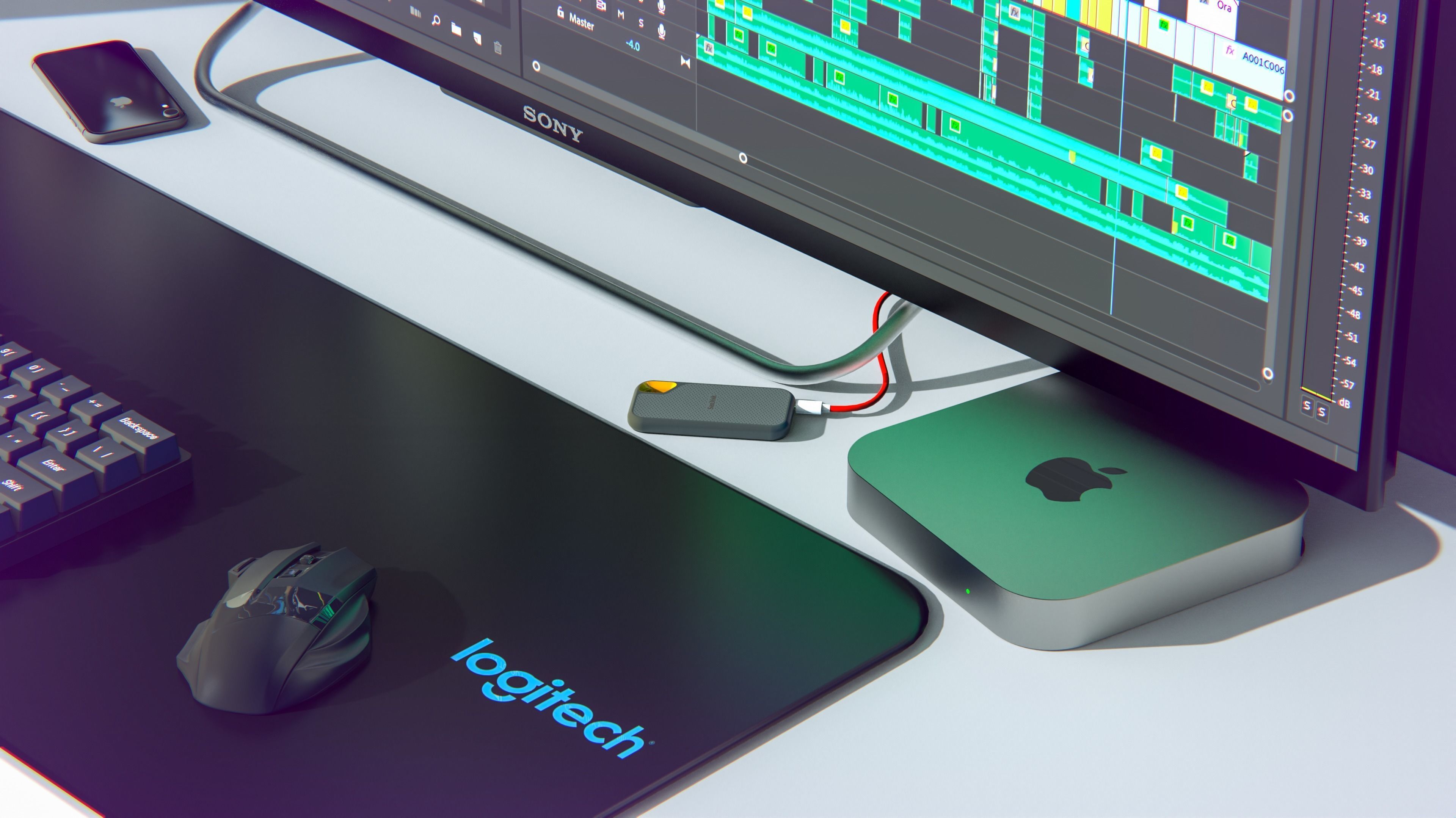 Sandisk Extreme SSD HIgh Poly Model Triangulated 3D model_2