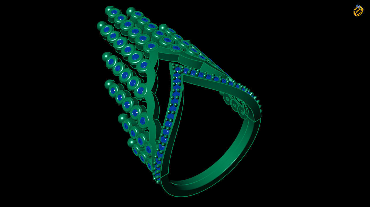 princess wishbone ring    stl file 3D print model_9