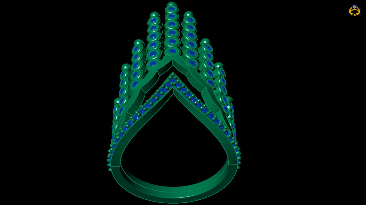 princess wishbone ring    stl file 3D print model_8