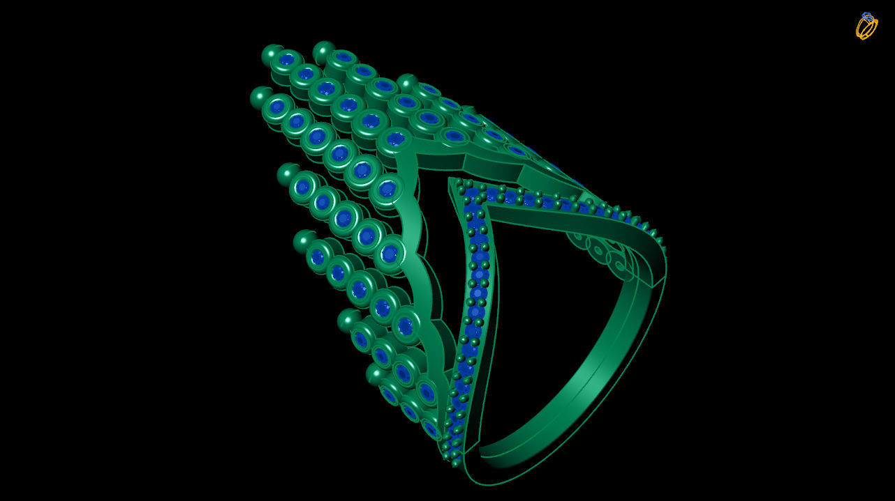 princess wishbone ring    stl file 3D print model_1