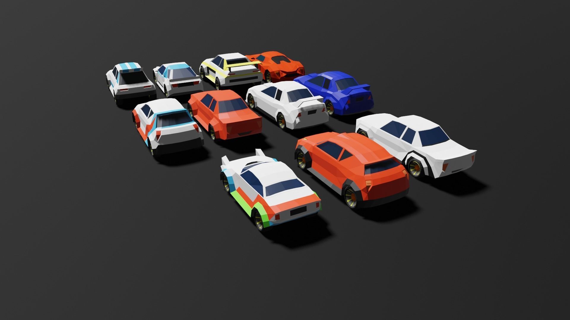 Low Poly 3D Car Models ready to race Low-poly 3D model_5