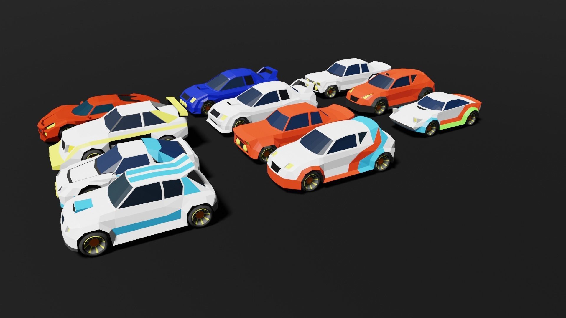 Low Poly 3D Car Models ready to race Low-poly 3D model_9