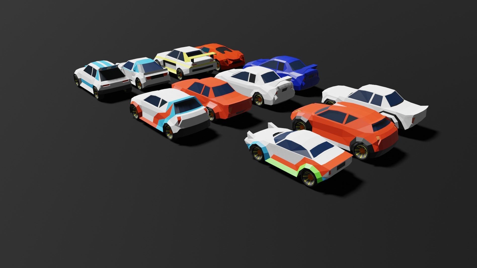 Low Poly 3D Car Models ready to race Low-poly 3D model_6