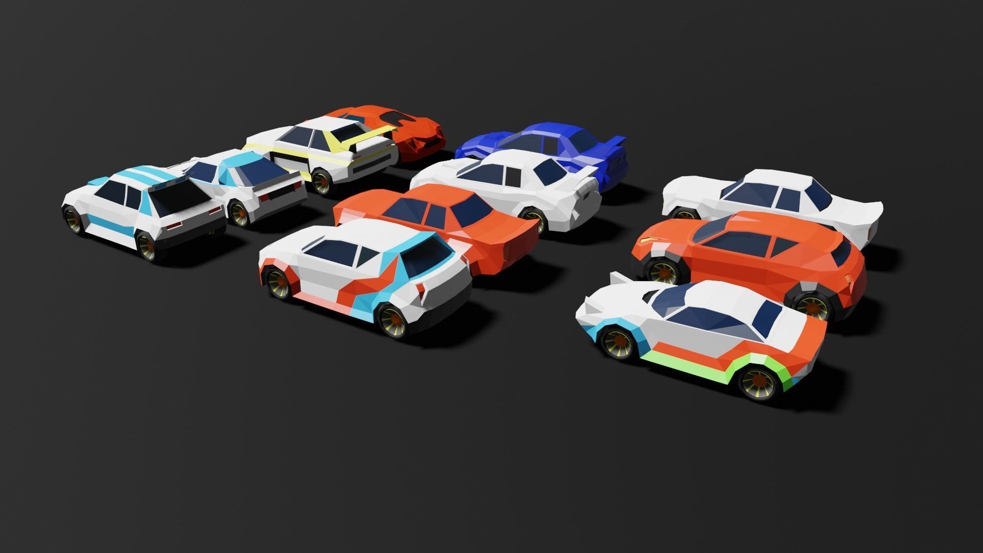 Low Poly 3D Car Models ready to race Low-poly 3D model_7