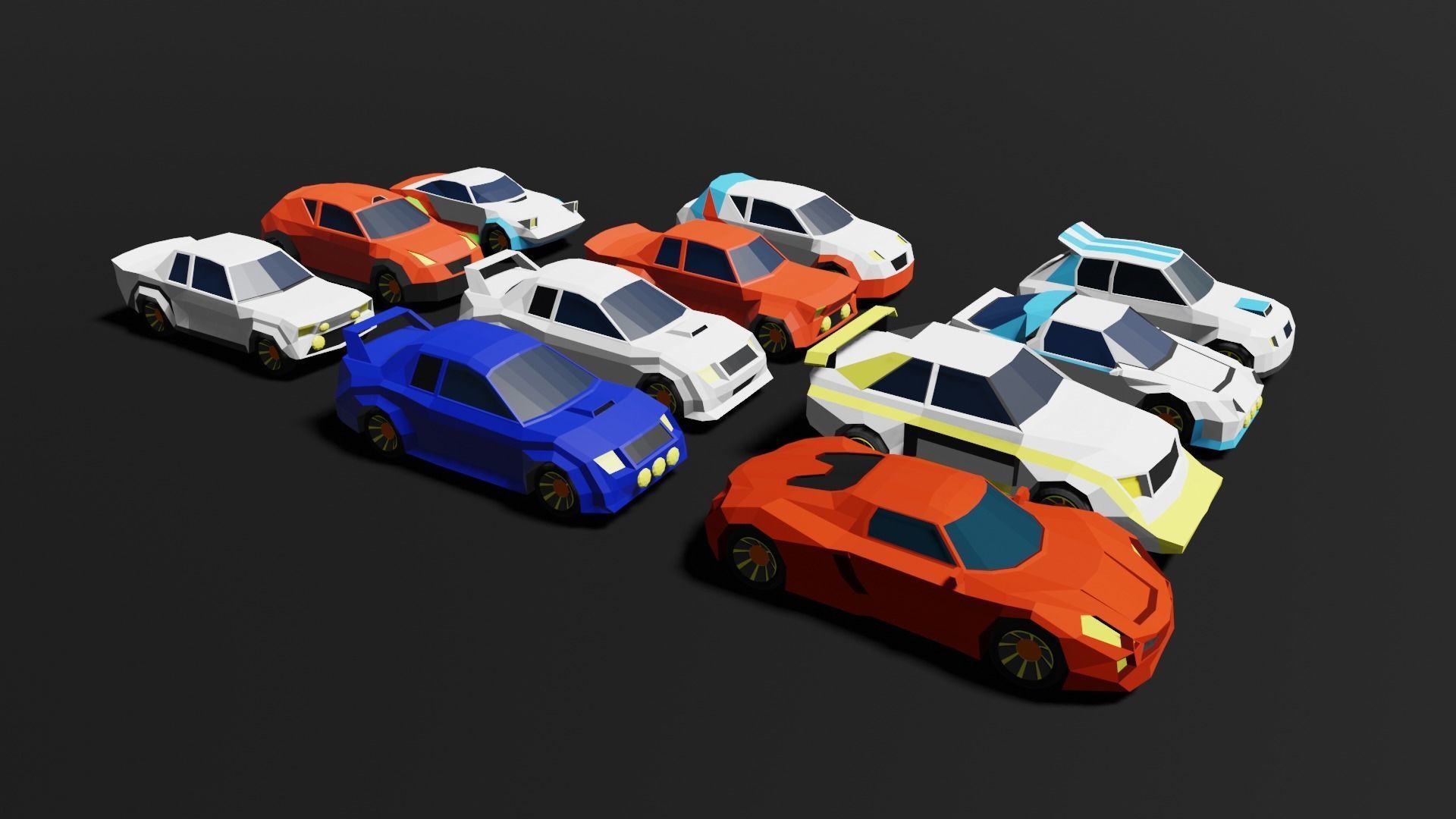 Low Poly 3D Car Models ready to race Low-poly 3D model_21