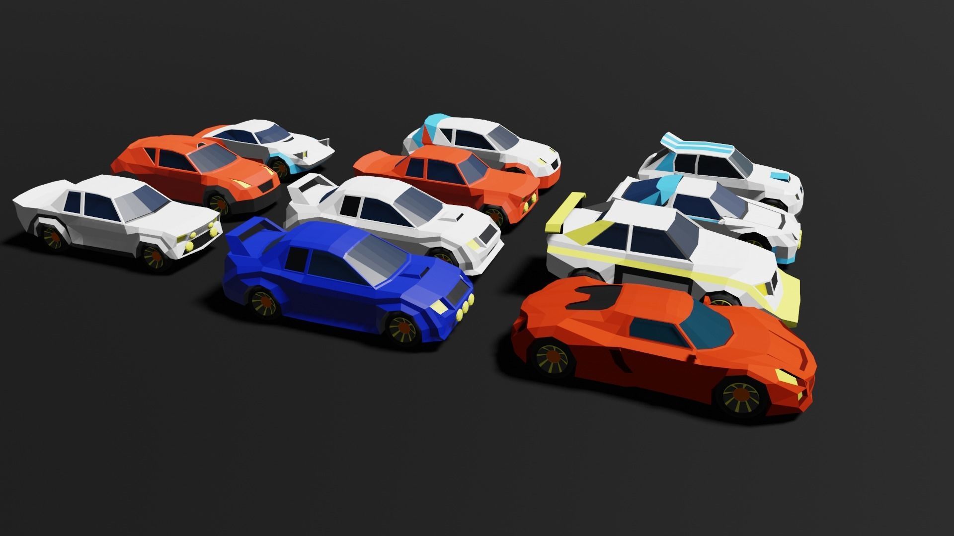 Low Poly 3D Car Models ready to race Low-poly 3D model_22