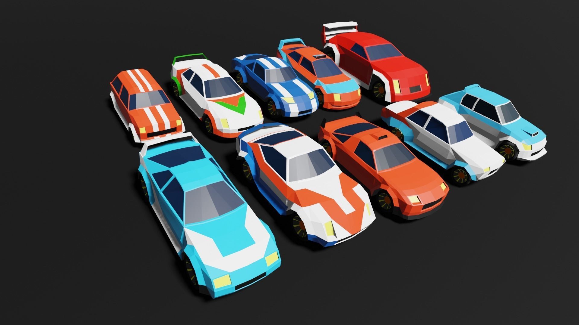 Low Poly 3D Car Models ready to race Low-poly 3D model_20