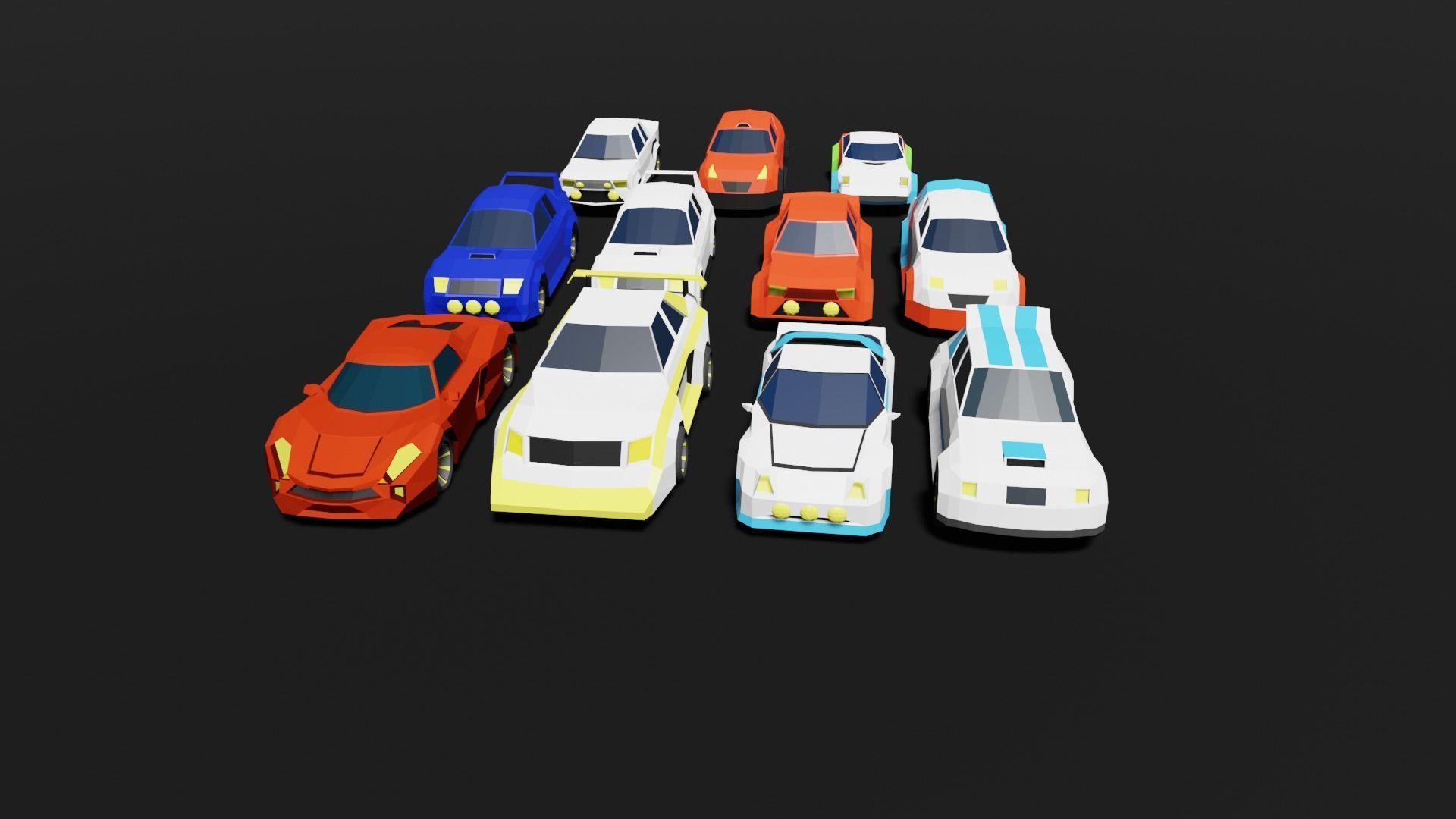 Low Poly 3D Car Models ready to race Low-poly 3D model_10