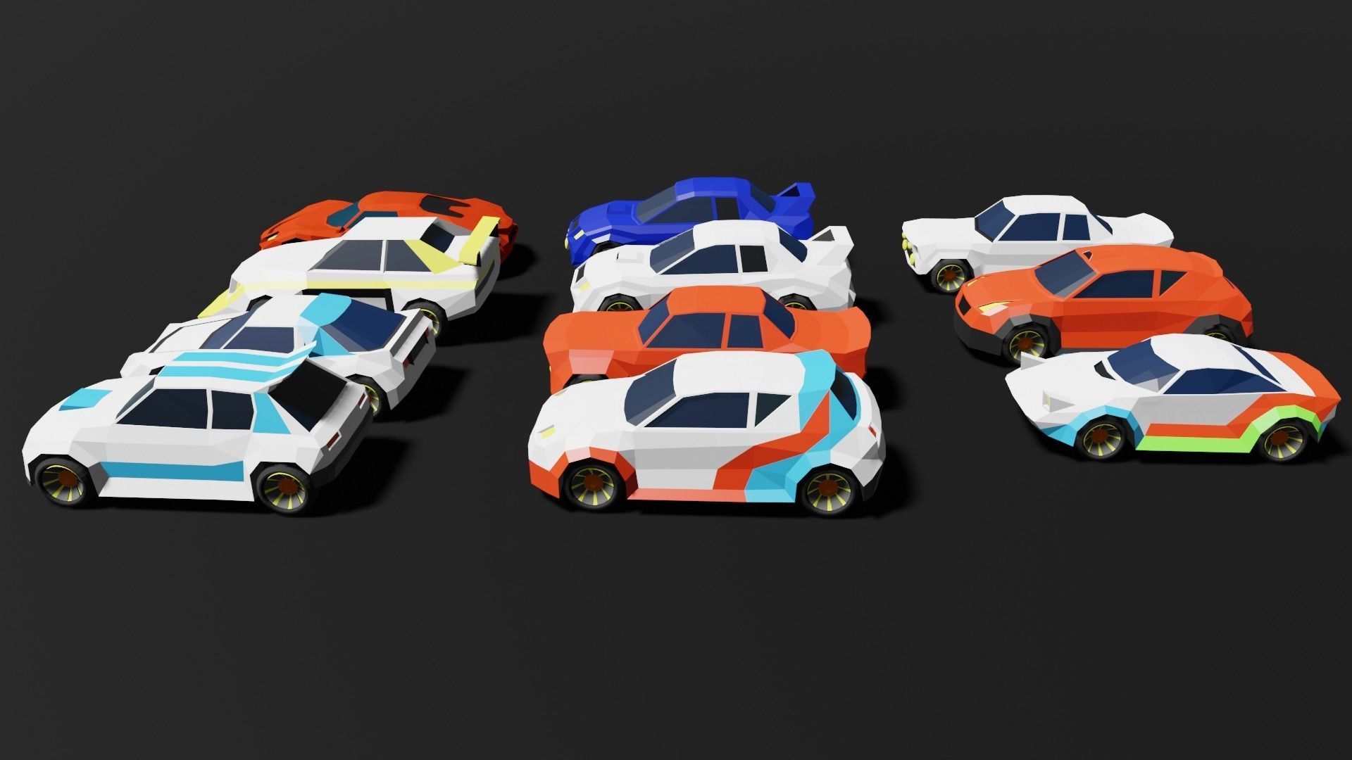 Low Poly 3D Car Models ready to race Low-poly 3D model_8