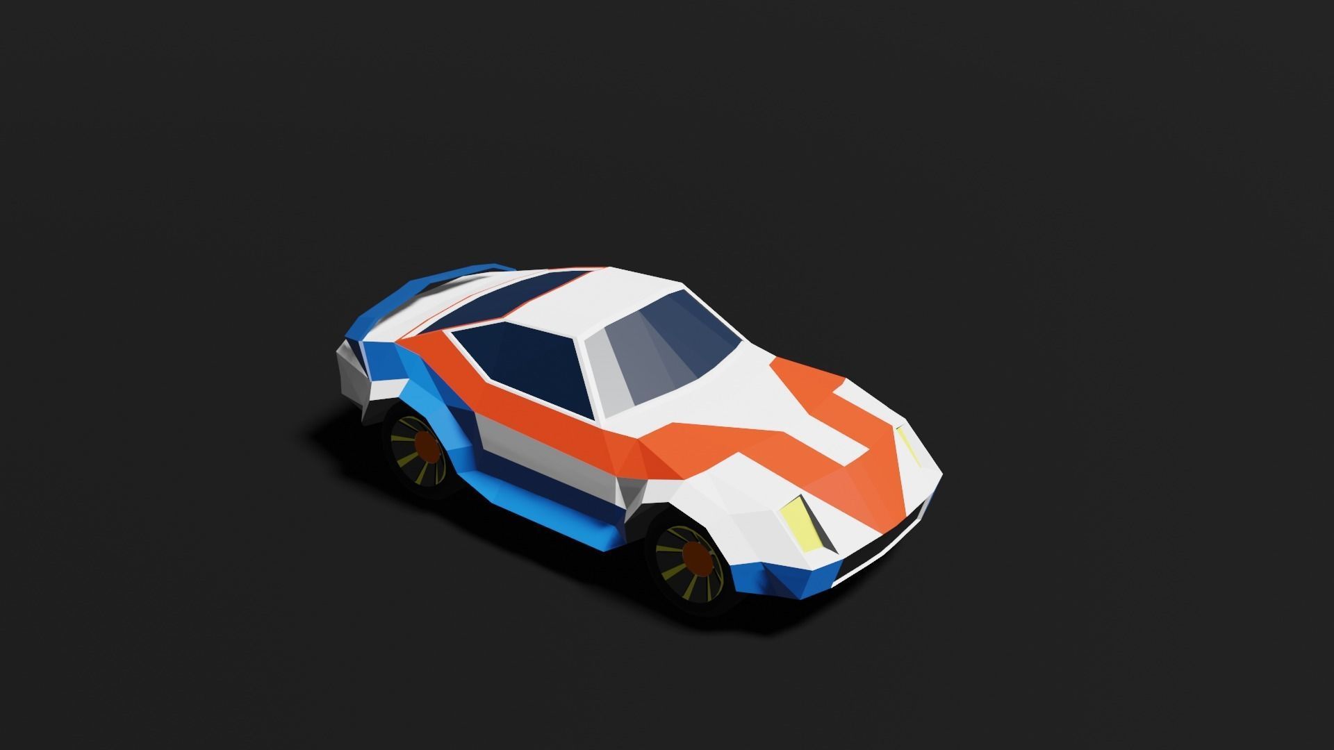 Low Poly 3D Car Models ready to race Low-poly 3D model_13